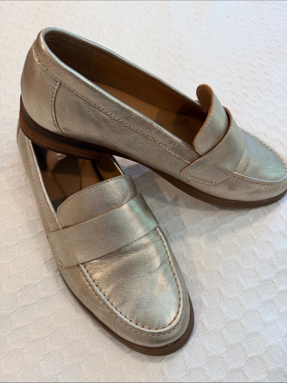 Womens Metallic Penny Loafers - Born